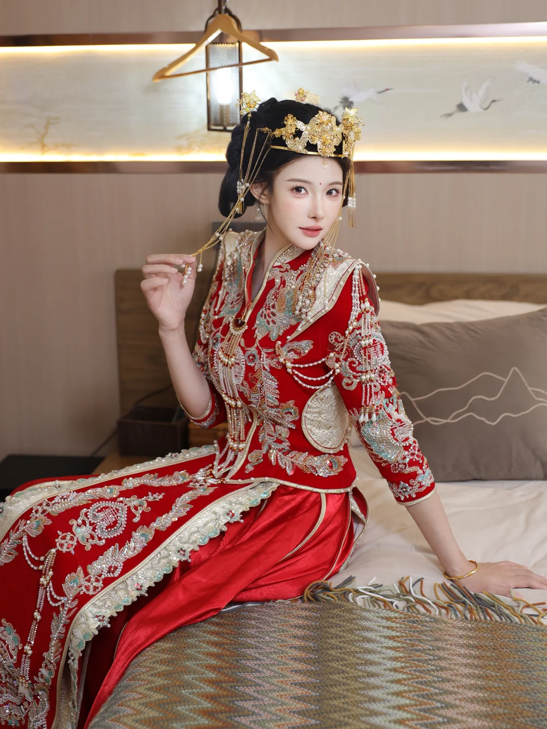 梨霜儿 - No.004 新娘红装 [113P-2.3GB] tg@simisebaisi 【丝足阁】021.webp